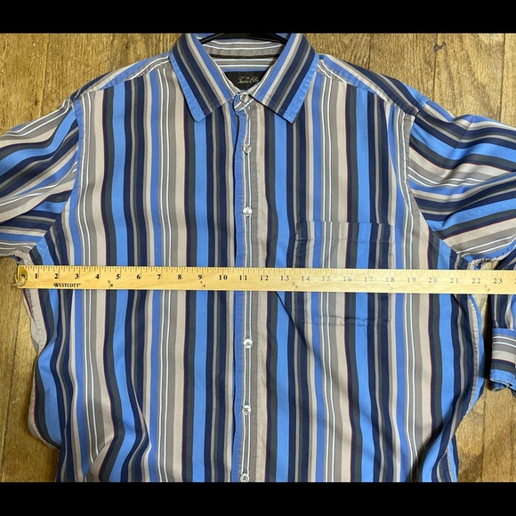 Tasso Elba Men’s Button Up Striped Shirt Sz S. - Picture 7 of 10